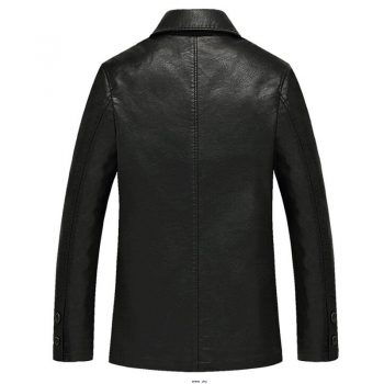 Men's Lengthened Leather Jacket
