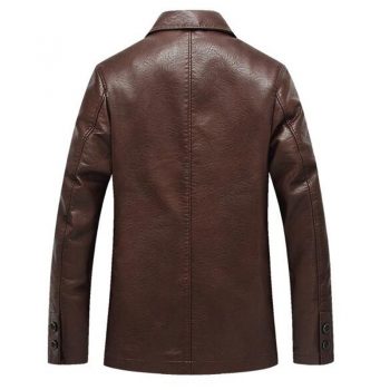 Men's Lengthened Leather Jacket