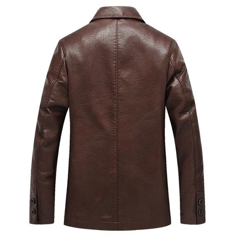 Men's Casual Leather Coat