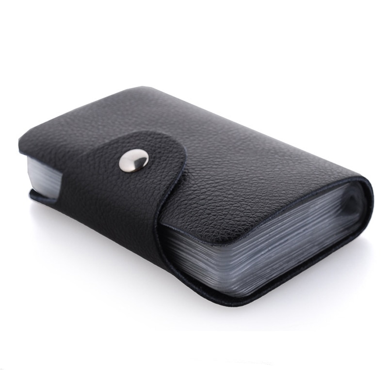 Colorful Leather Business Card Holder with Slots