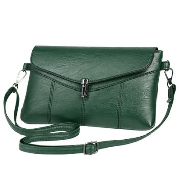 Vintage Leather Crossbody Flapover Bag