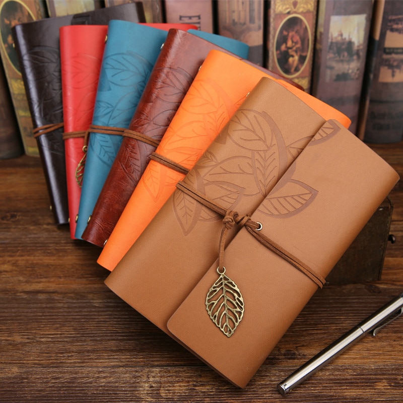 Leaf Themed Leather Book Cover