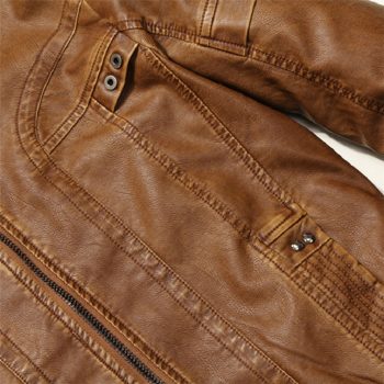 Men's Casual Zipper Leather Jacket