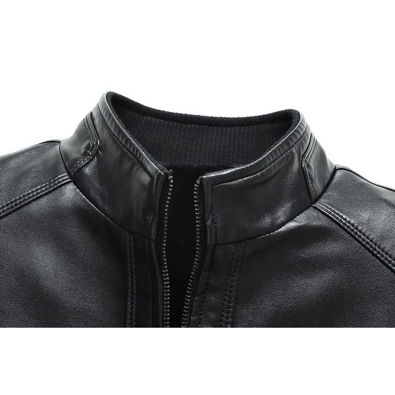 Plus size men genuine leather jacket 5XL 6XL 7XL 2023 spring and autumn zipper male