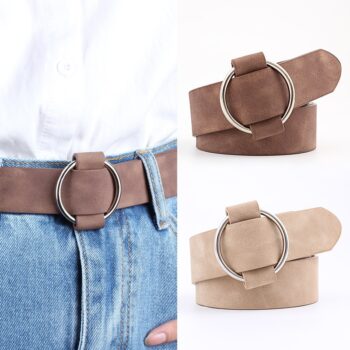 New Fashion womens designer round casual ladies belts for jeans Modeling belts without buckles leather belt cinturon mujer N002