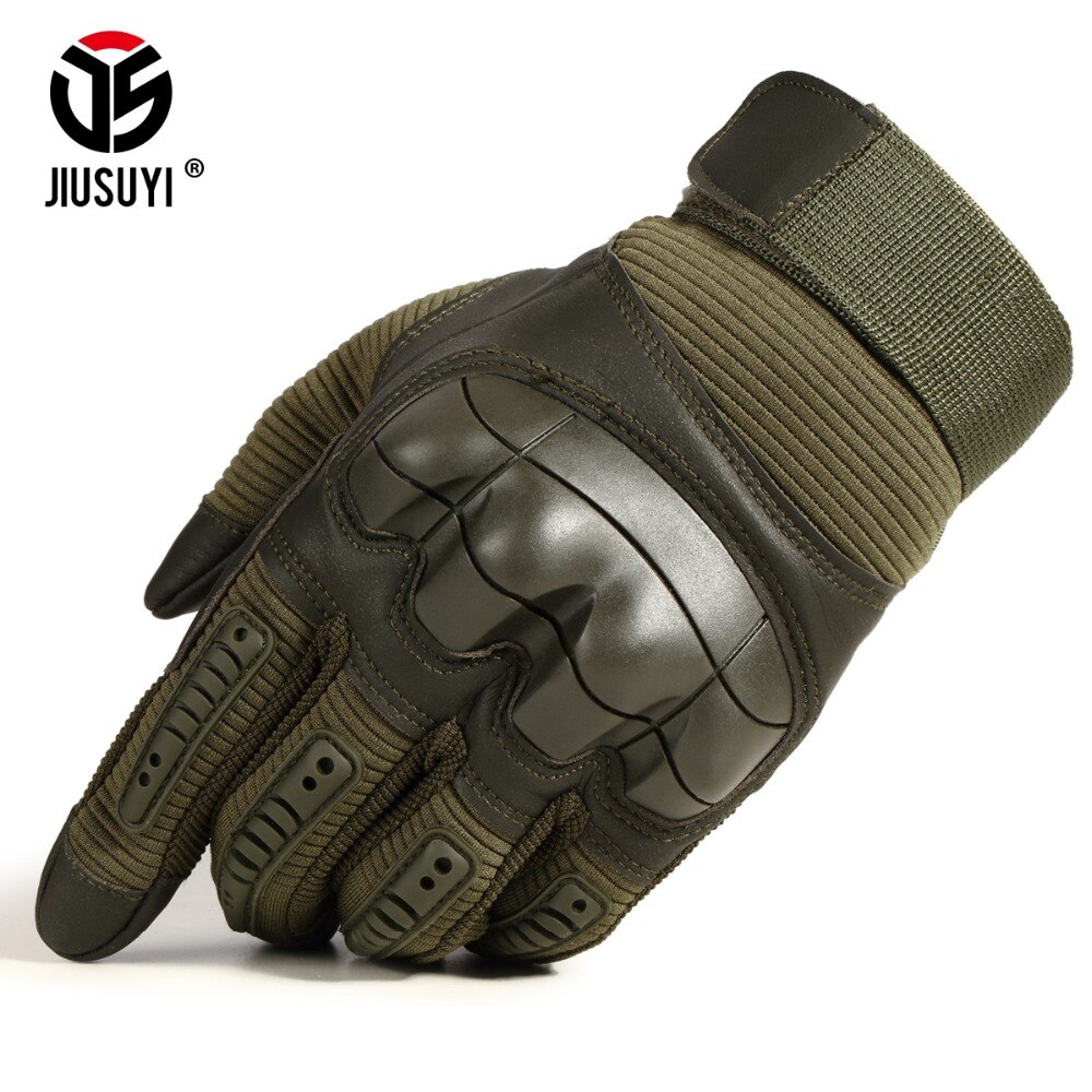 Full Finger Tactical Army Gloves Military Paintball Shooting Airsoft Bicycle Combat PU Leather Touch Screen Rubber Hard Knuckle