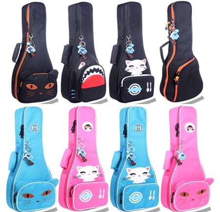 Portable 23 24 concert ukulele bag small guitar backpack waterproof soft gig padded case soft gig cover girl boy kids cute gift
