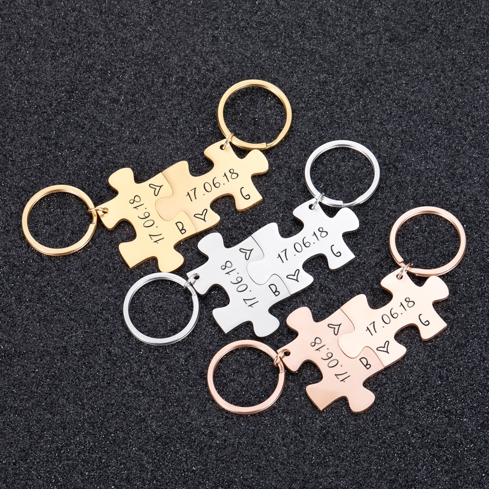 2 Pcs Boyfriend Gift Key chain for Women Men Couple Keychain Gifts for Husband Wife Boyfriend Girlfriend Valentines Day Gift