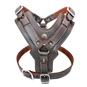 Genuine Leather Dog Harness for Large Dogs Pet Training Vest With Quick Control Handle Adjustable For Labrador Pitbull K9