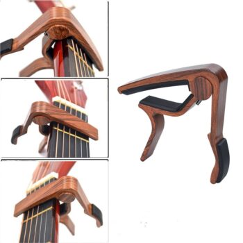 Wood Grain Metal Guitar Capo with Perfect Silicon Cushion for Guitar Ukulele Tuning Musical Instrument Accessories Guitar Clip