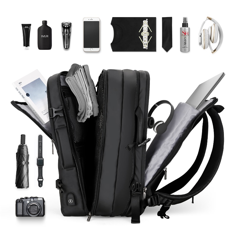Men's Adjustable USB Backpack