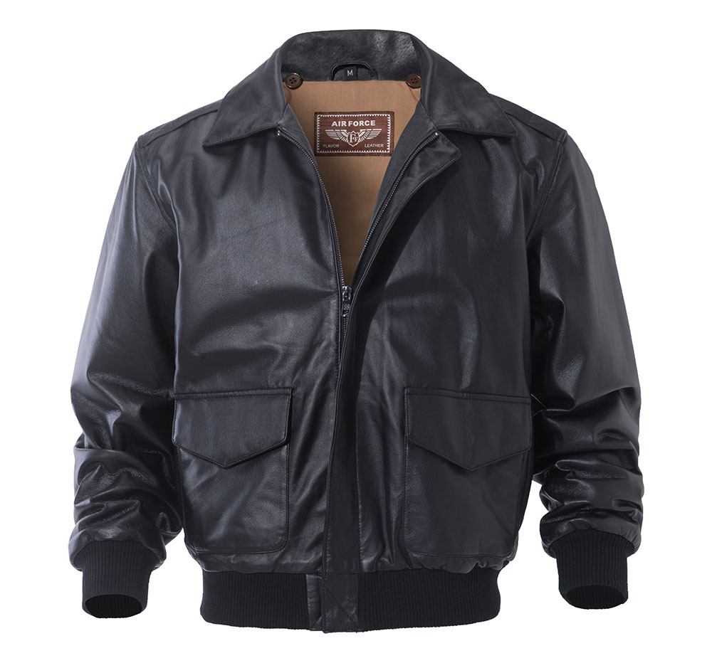 Classic Aviator Leather Jacket - A.Z.A.Y