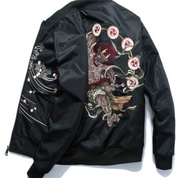 Men's Embroidered Bomber Jacket